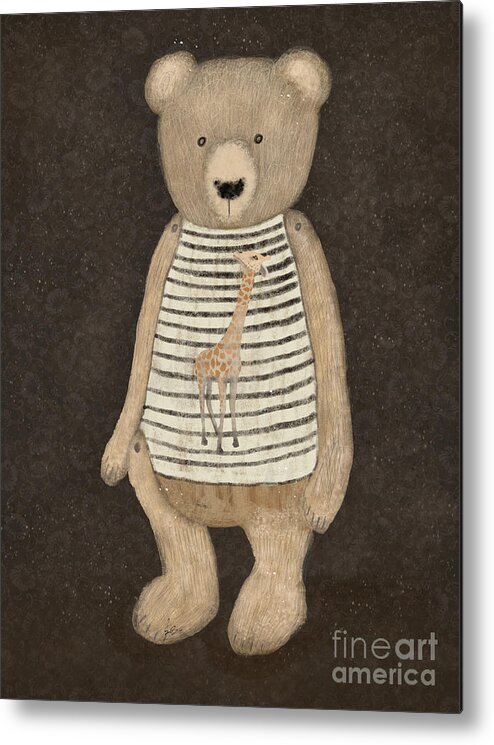 Bears Metal Print featuring the painting Bailey Bear by Bri Buckley