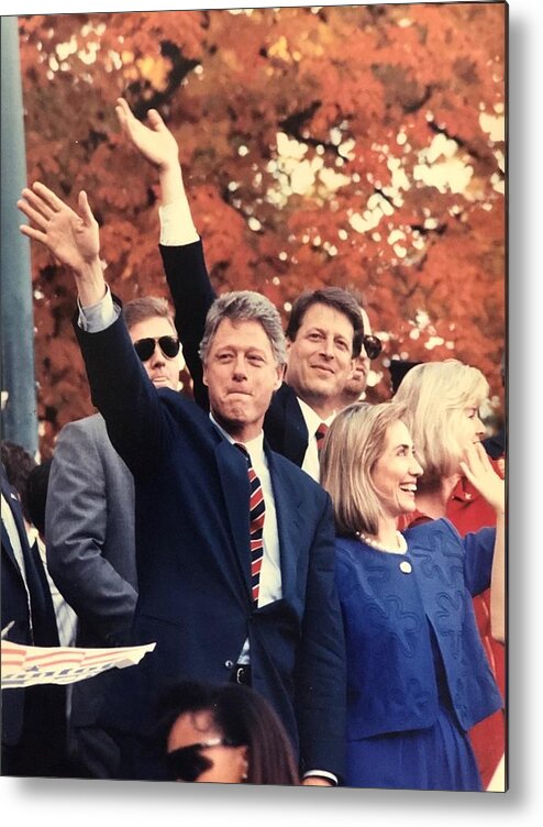 Historically Black Colleges And Universities Metal Print featuring the photograph Bill Clinton Campaigning At Nccu by North Carolina Central University