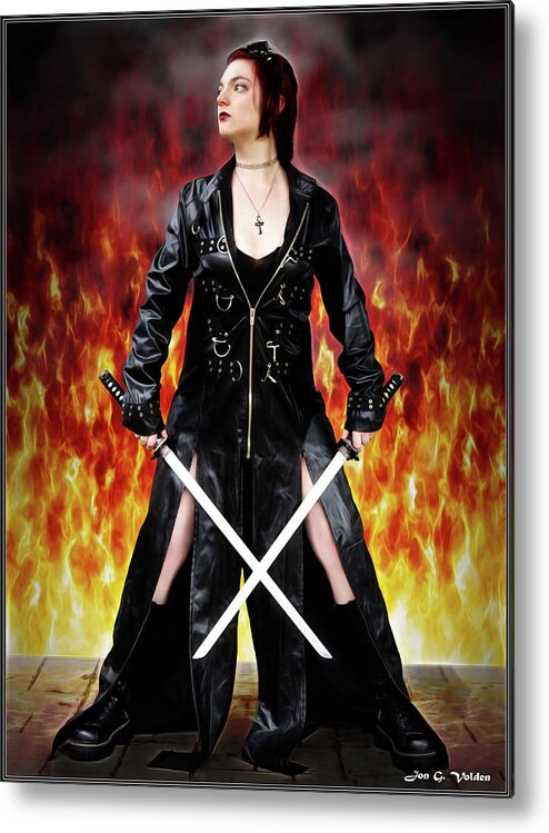 Fire Metal Print featuring the photograph Blades by Jon Volden