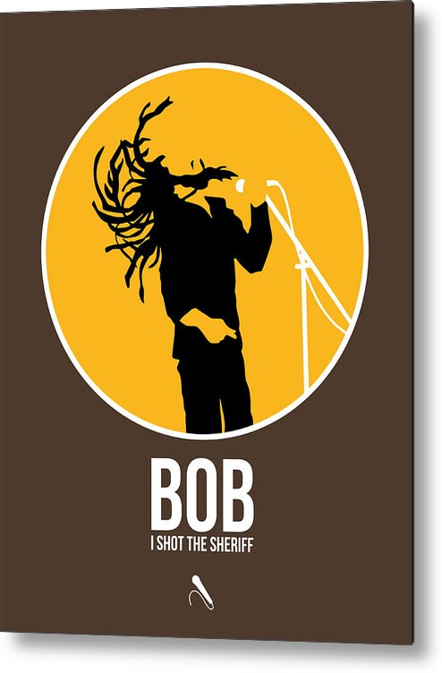 Bob Marley Metal Print featuring the digital art Bob Poster by Naxart Studio