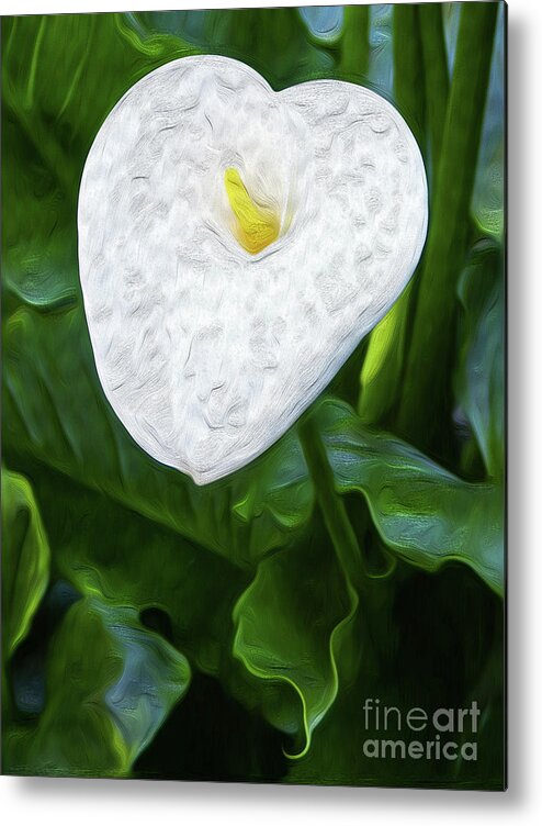 Vibrant Metal Print featuring the digital art Calla Lily I by Kenneth Montgomery
