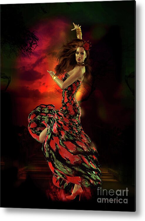 Carmen Metal Print featuring the digital art Carmen by Shanina Conway