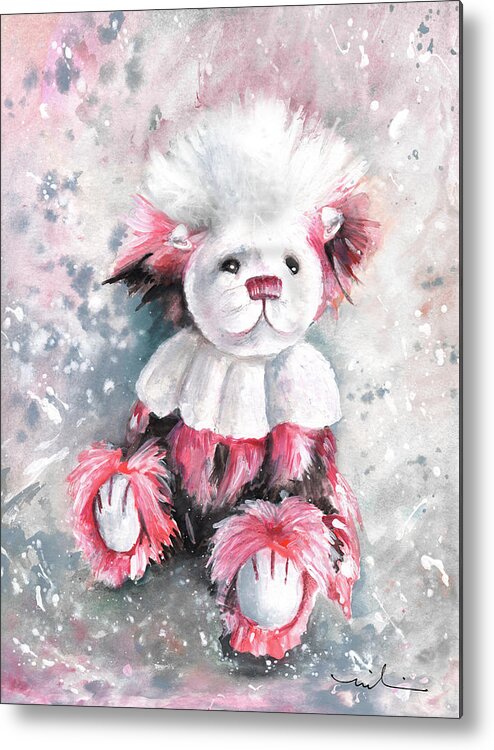 Teddy Metal Print featuring the painting Charlie Bear Coconut Ice by Miki De Goodaboom