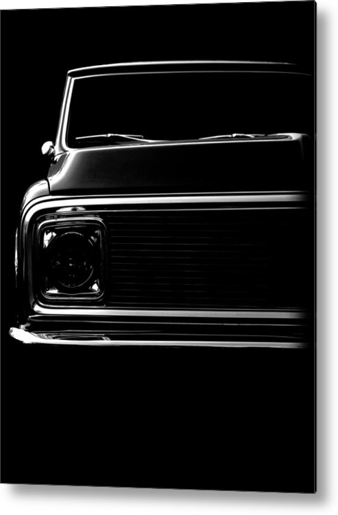 C 10 Metal Print featuring the photograph Chevy C-10 Pickup, black shirt by Hotte Hue