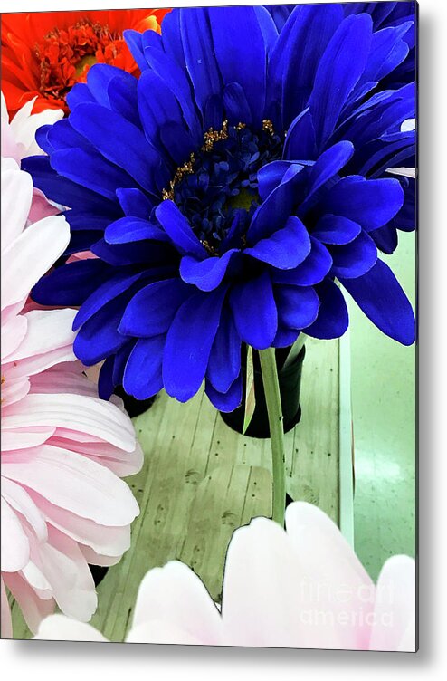 Flower Metal Print featuring the photograph Color-faux Blooms by Rick Locke - Out of the Corner of My Eye