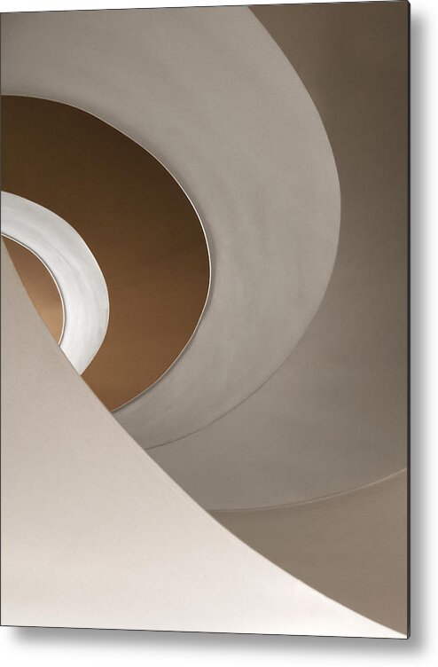 Philharmonic Metal Print featuring the photograph Concrete Stairs by Tomasz Buczkowski (tomush)