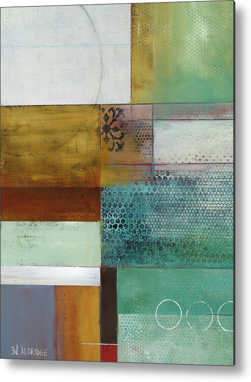 Abstract Metal Print featuring the painting Cosmopolitan Abstract I by Willie Green-aldridge