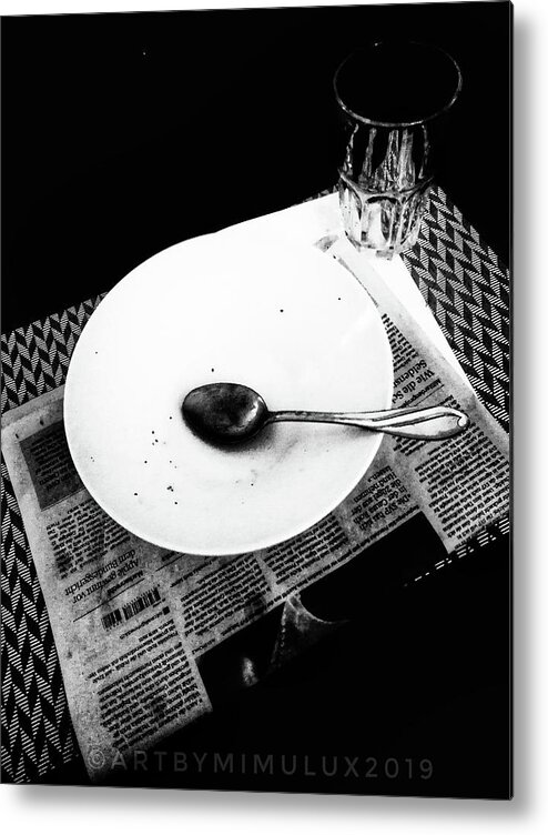 Dinner Metal Print featuring the photograph Dinner for One by Mimulux Patricia No