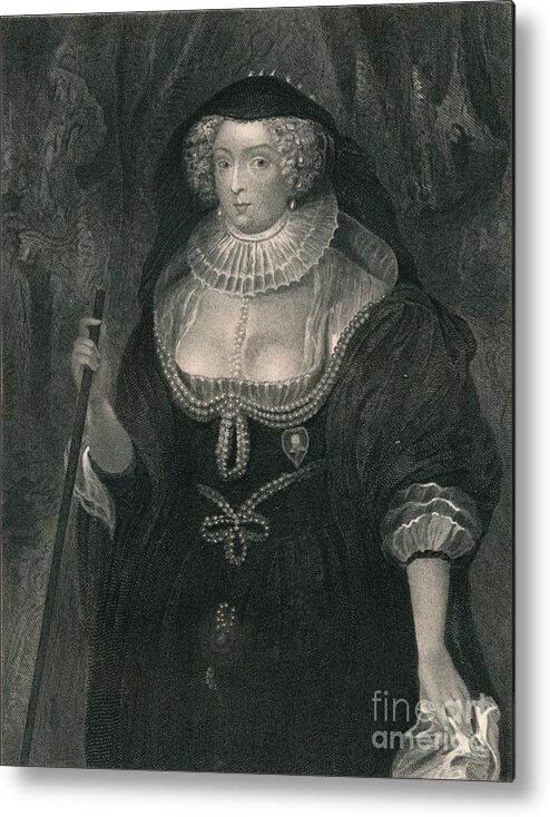 Engraving Metal Print featuring the drawing Frances Howard by Print Collector