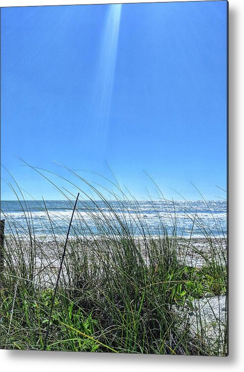 Beach Metal Print featuring the photograph Gulf Breeze by Portia Olaughlin