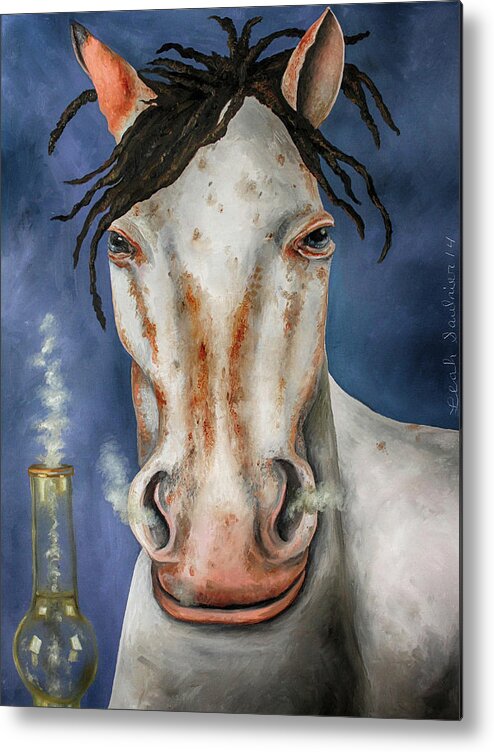 High Horse Metal Print featuring the painting High Horse by Leah Saulnier