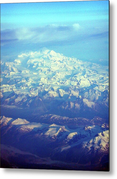 Alaska Metal Print featuring the photograph Ice Covered Mountain Top by Mark Duehmig
