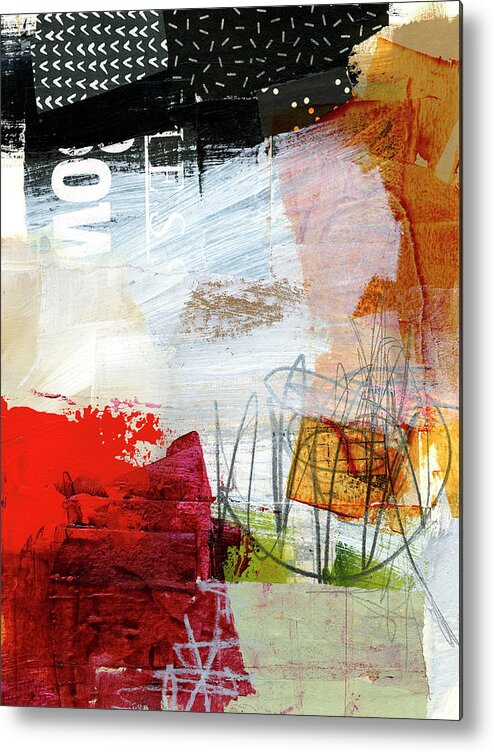 Abstract Art Metal Print featuring the painting Ice Melt #6 by Jane Davies