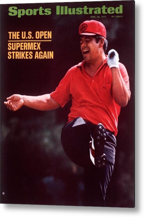 Magazine Cover Metal Print featuring the photograph Lee Trevino, 1971 Us Open Sports Illustrated Cover by Sports Illustrated