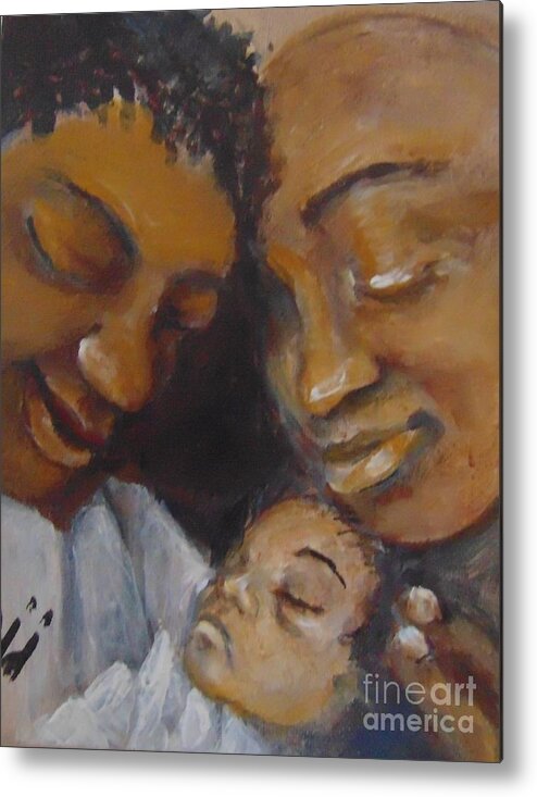 African-american Metal Print featuring the painting Love by Saundra Johnson
