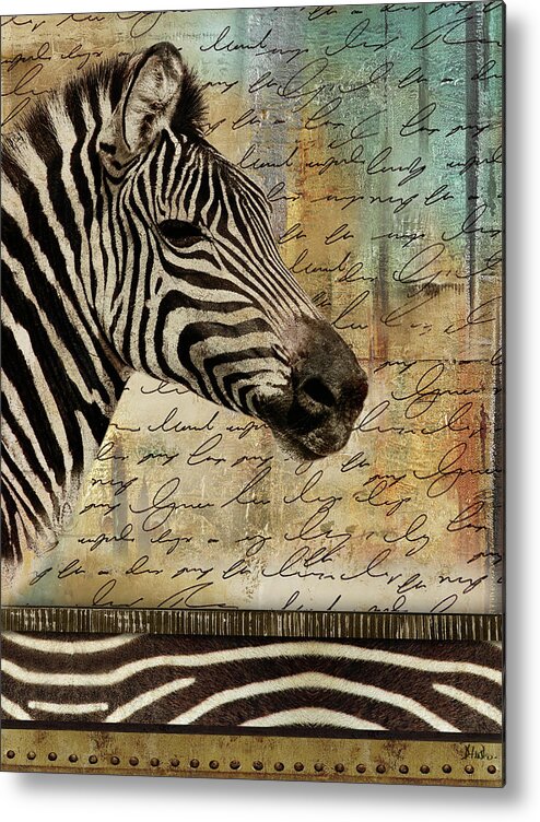 Madagascar Safari With Blue II (zebra) Metal Print by Patricia Pinto - Fine  Art America