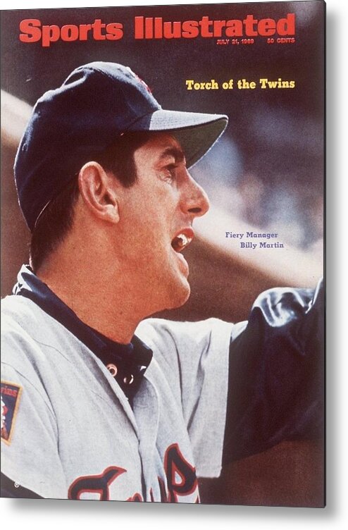Magazine Cover Metal Print featuring the photograph Minnesota Twins Manager Billy Martin Sports Illustrated Cover by Sports Illustrated