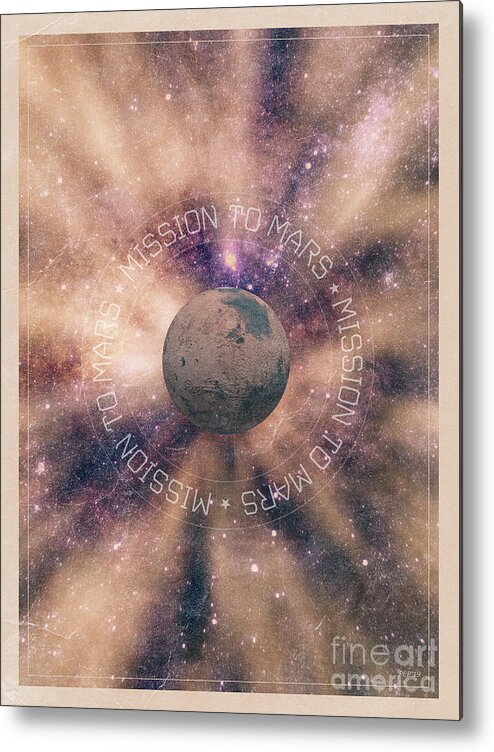 Mars Metal Print featuring the digital art Mission To Mars by Phil Perkins