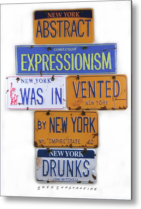 Mitchell Ny Drunks Metal Print featuring the digital art Mitchell Ny Drunks by Gregory Constantine