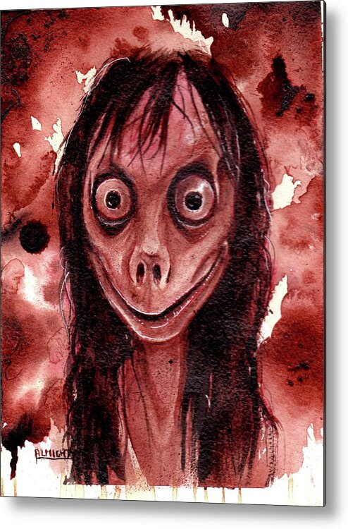 Ryan Almighty Metal Print featuring the painting MOMO dry blood by Ryan Almighty