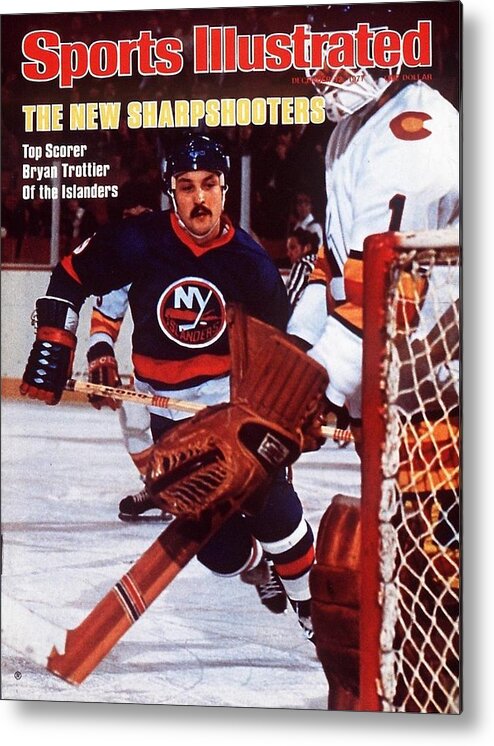 Magazine Cover Metal Print featuring the photograph New York Islanders Bryan Trottier... Sports Illustrated Cover by Sports Illustrated