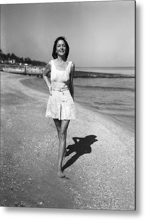 Spray Metal Print featuring the photograph Norma Talmadge At The Sea Spray Beach by Bert Morgan