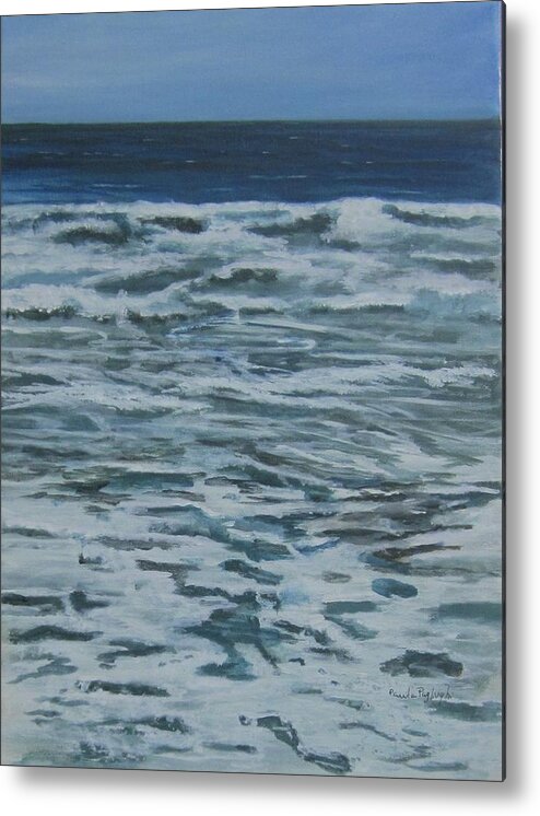 Painting Metal Print featuring the painting Ocean, Ocean and More Ocean by Paula Pagliughi