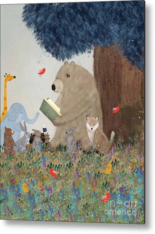 Nursery Art Metal Print featuring the painting Once Upon A Time by Bri Buckley