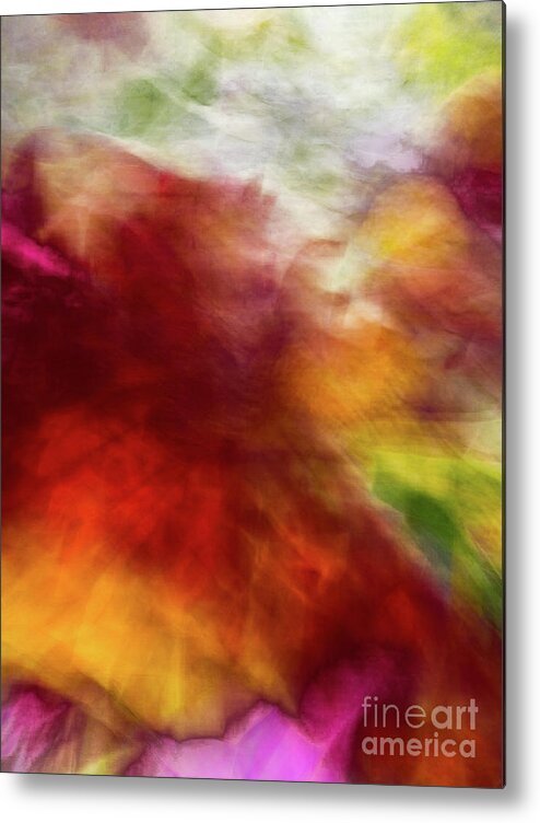 Abstract Metal Print featuring the photograph Orange And Pink And White Abstract by Phillip Rubino