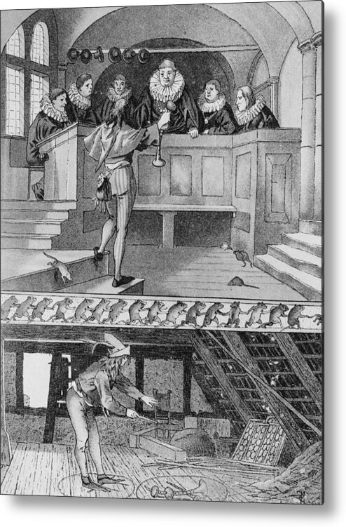 People Metal Print featuring the photograph Pied Piper Of Hamelin by Hulton Archive