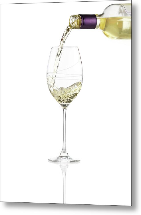 Cool Attitude Metal Print featuring the photograph Pouring A Glass Of White Wine by Steven Krug