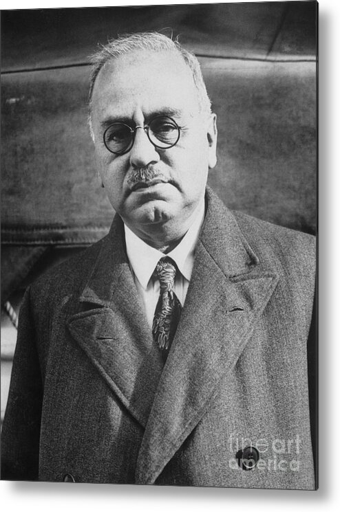 Mature Adult Metal Print featuring the photograph Prominent Psychiatrist Dr. Alfred Adler by Bettmann