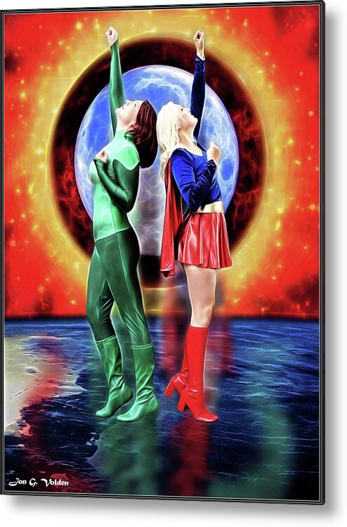 Super Metal Print featuring the photograph Rise Of Two Heroines by Jon Volden