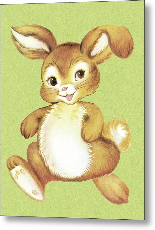 Animal Metal Print featuring the drawing Running Bunny by CSA Images
