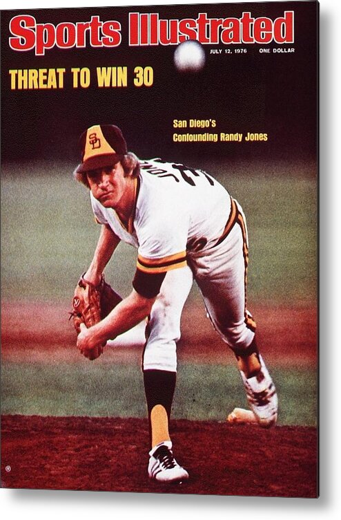 Magazine Cover Metal Print featuring the photograph San Diego Padres Randy Jones... Sports Illustrated Cover by Sports Illustrated