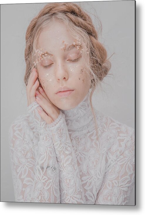 Sleep Metal Print featuring the photograph Sleeping Beauty by Michaela Durisova