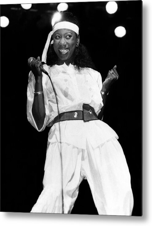 Singer Metal Print featuring the photograph S.o.s. Band Live In Concert by Raymond Boyd