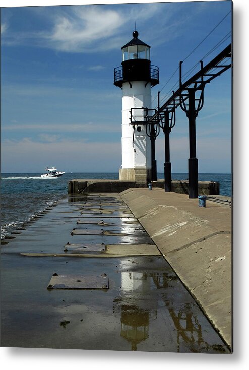 Outer Light Metal Print featuring the photograph St Joseph Outer Light Reflection by David T Wilkinson