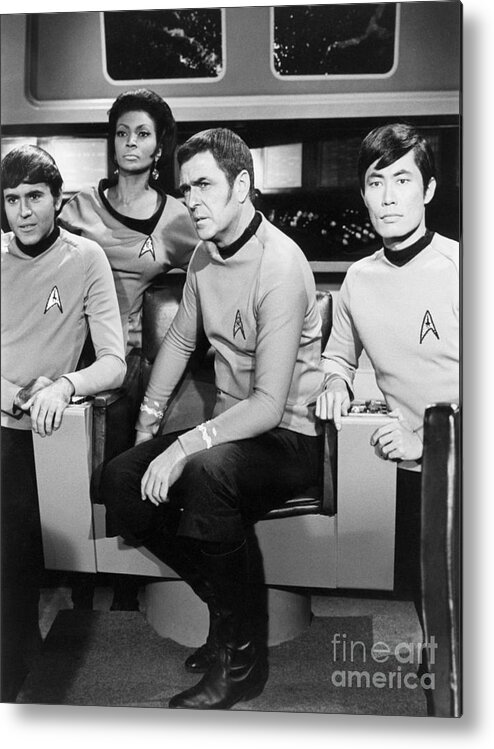 People Metal Print featuring the photograph Star Trek Crew by Bettmann