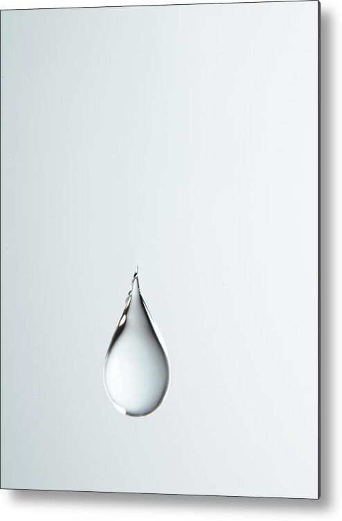 Wind Metal Print featuring the photograph Tear Shaped Water Drop Suspended In by Yamada Taro