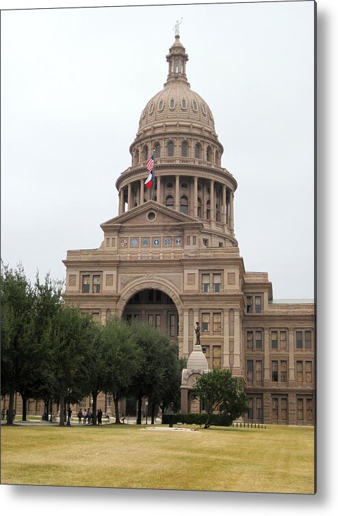 Architecture Metal Print featuring the photograph Texas State Capitol Building by Life Makes Art