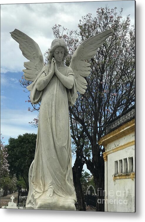 Angel Metal Print featuring the photograph The Angel Prays by Audrey Peaty