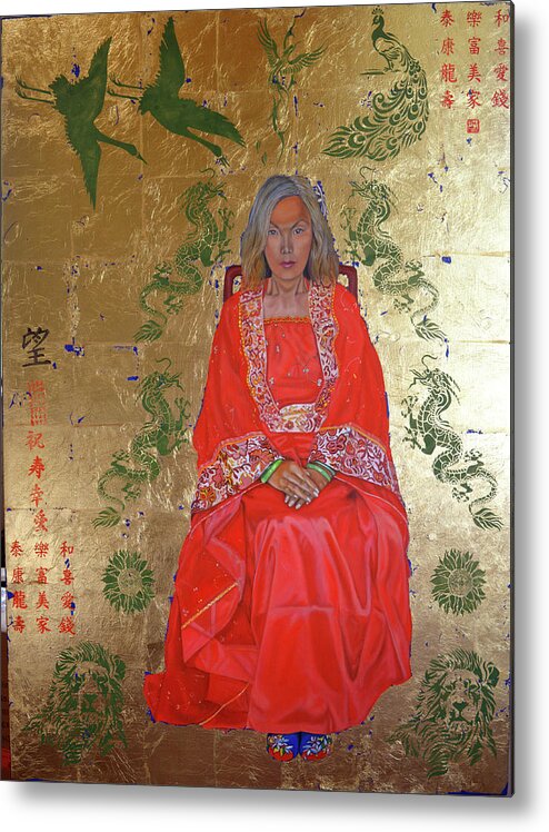 Chineseart Metal Print featuring the painting The Chinese Empress by Thu Nguyen