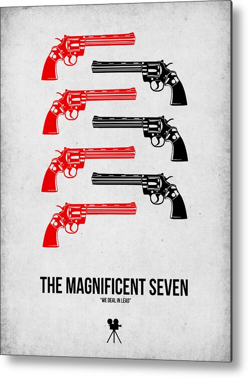 The Magnificent Seven Metal Print featuring the digital art The Magnificent Seven by Naxart Studio