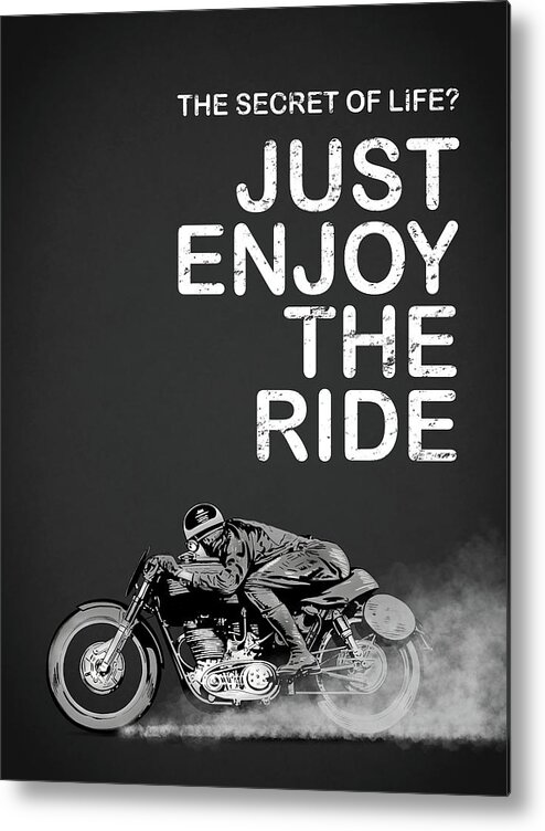 Motorcycle Metal Print featuring the photograph The Secret of Life by Mark Rogan