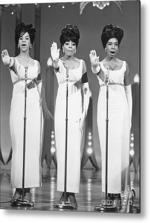 Singer Metal Print featuring the photograph The Supremes Performing by Bettmann