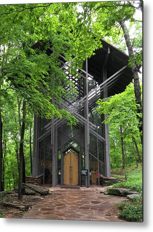 Chapel Metal Print featuring the photograph Thorncrown Chapel by Mary Anne Delgado