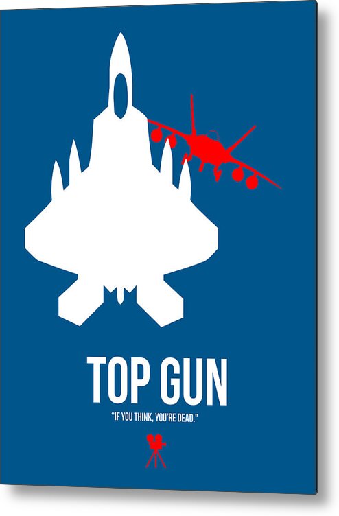Top Gun Metal Print featuring the digital art Top Gun by Naxart Studio