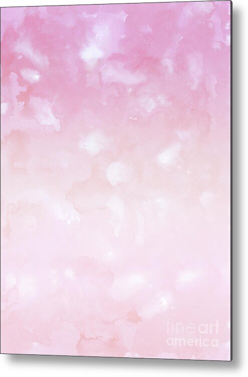 Ink Metal Print featuring the mixed media Touching Pink Coral Abstract Painting #1 #ink #decor #art by Anitas and Bellas Art