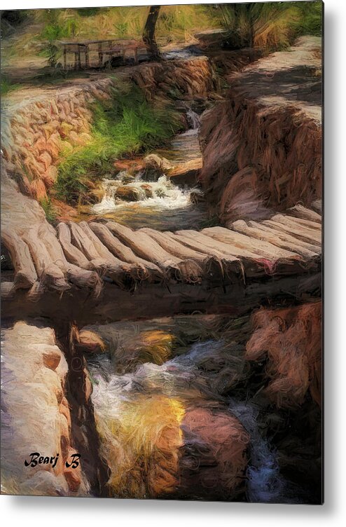 Stream Metal Print featuring the photograph Tranquil Rest Area by Bearj B Photo Art